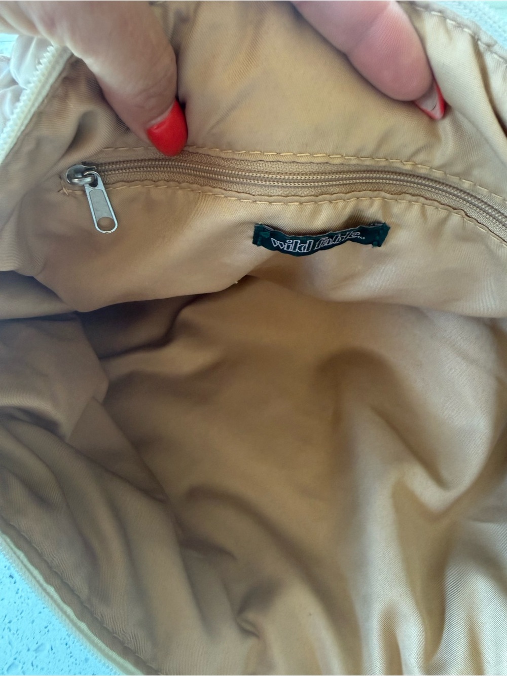Free People Inspired Cream Puffy Quilted Tote Shoulder Bag - Picture 6 of 10